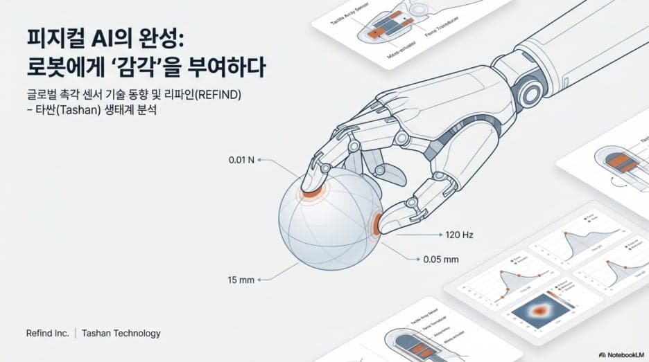 로봇의 손끝 감각을 깨우다: 글로벌 촉각 센서 동향과 리파인 타싼(Tashan)의 혁신